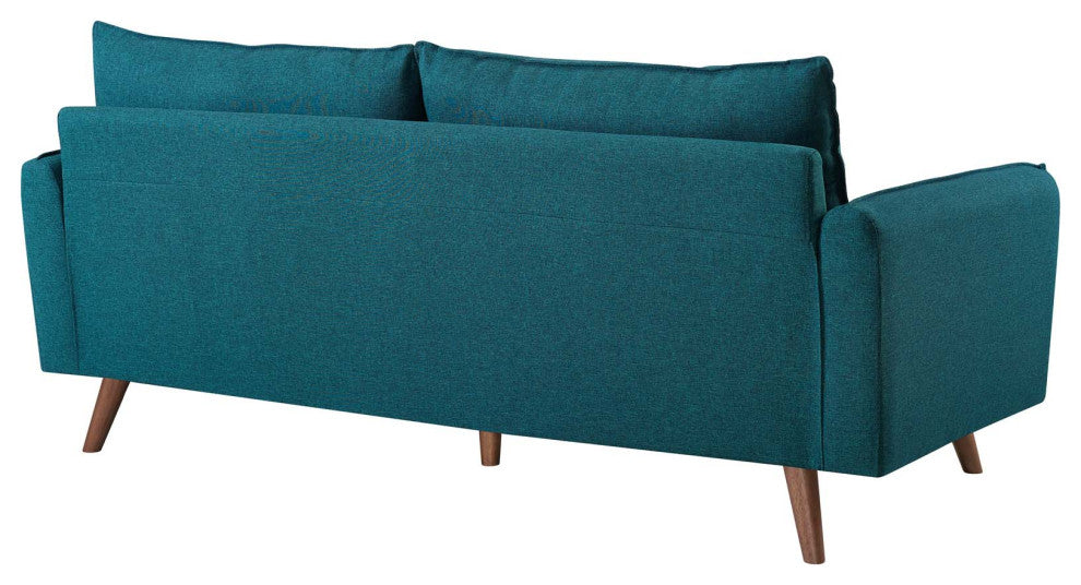 Revive Upholstered Fabric Sofa, Teal