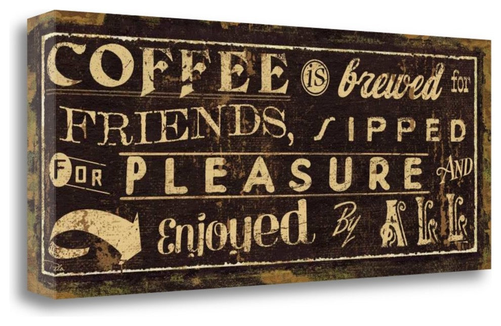 "Coffee Quote IV" By Pela Studio, Giclee Print on Gallery Wrap Canvas