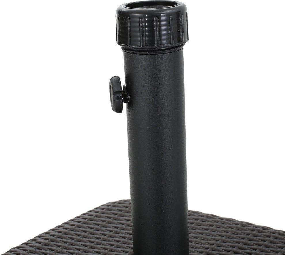 GDF Studio Belmont 66lbs Brown Resin and Iron Square Umbrella Base