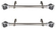 Harrison 1" Diameter Side Curtain Rod 12-20" Long, Set of 2, Satin Nickel