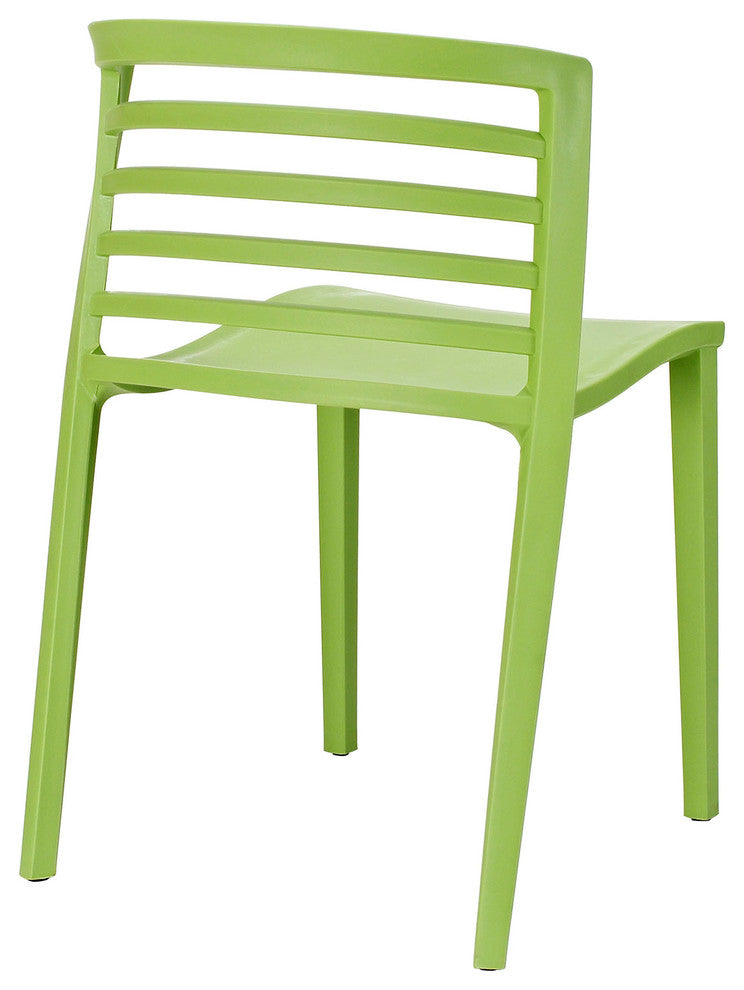 Modern Contemporary Kitchen Dining Side Chair Green, Outdoor and Indoor