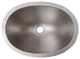 19" Oval Under Counter Hammered Copper Bathroom Sink in Nickel