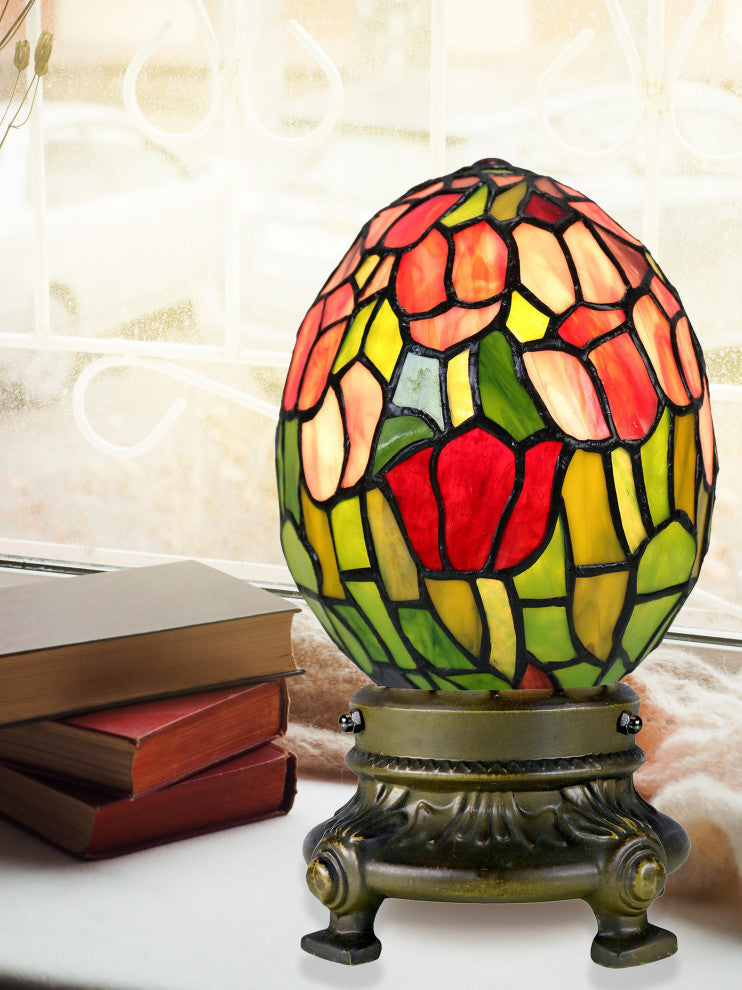 Floral Tiffany Decorative Egg