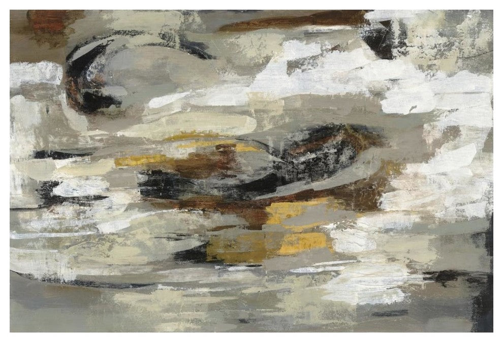 "Neutral Abstract Gray" Digital Paper Print by Silvia Vassileva, 50"x34"
