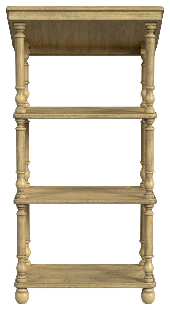 Alden 4-Tier Library Stand, Beige