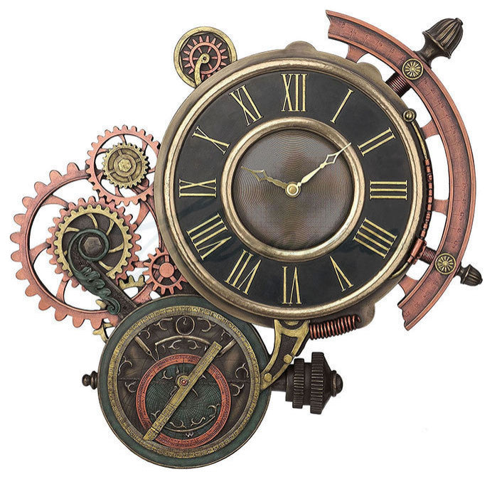 Steampunk Industrial Wall Clock