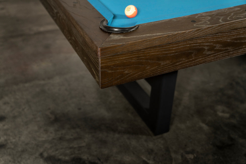 Mckay 8' Slate Pool Table, Brown Wash