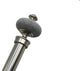 Linen Avenue Grey Stone Cap Single Curtain Rod Set,28-48 Inch,Polished Nickel