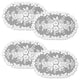 Victorian Rose 13"x24" Doily, Set of 4, White