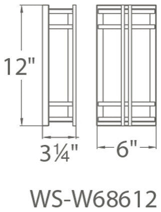 Modern Forms Skyscraper 12" LED Outdoor Wall Light, Bronze