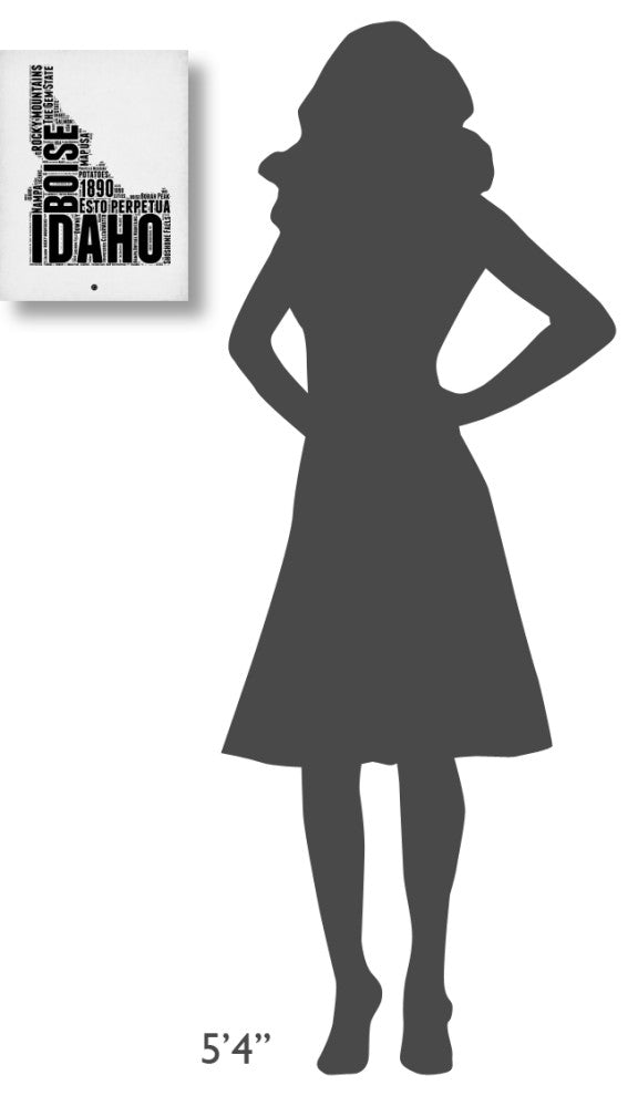"Idaho Word Cloud 2" Fine Art Print