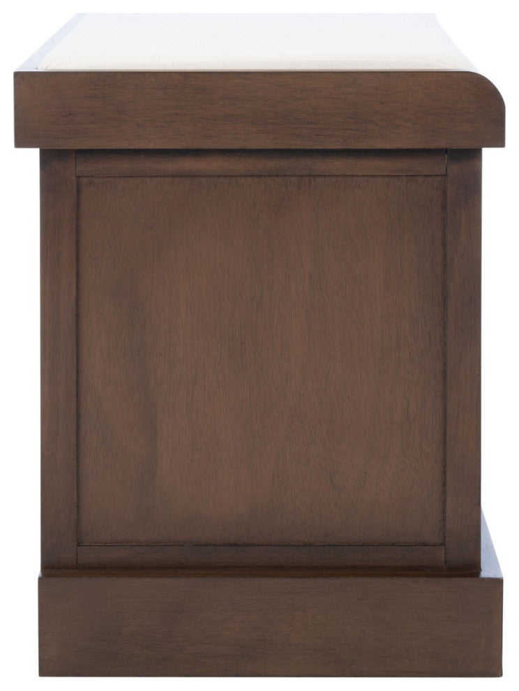 Safavieh Landers 2 Drawer Cushion Bench, Brown