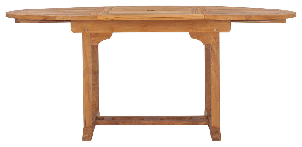 Teak Wood Orleans Round Outdoor Patio Extension Dining Table