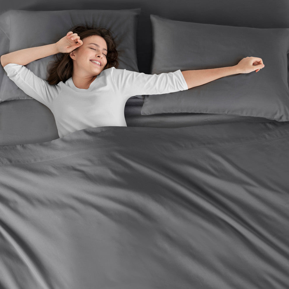 Intelligent Design Microfiber All Season Soft Touch Sheet Set, Charcoal
