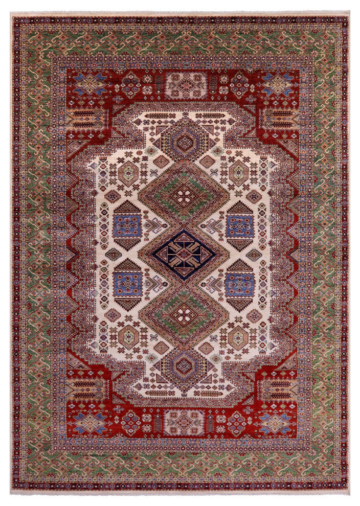Super Kazak Hand-Knotted Wool Rug 9' 10" X 13' 7" Q10529