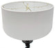 Hardback Shallow Drum Lampshade White Linen Fabric, 14x14x7