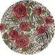 4'' Round Red Rose Bed Area Rug