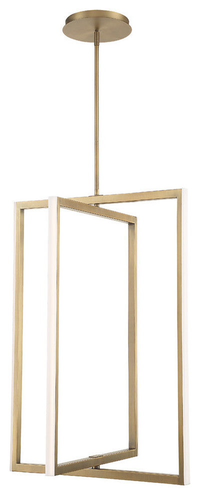 Portal 34" LED Pendant 3000K, Aged Brass