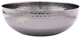 Round Hammered Metal Bowl, Oxidized Silver, Oxidized Silver