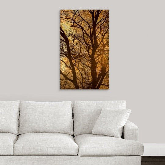 "Tangled in Gold" Wrapped Canvas Art Print, 22"x36"x1.5"