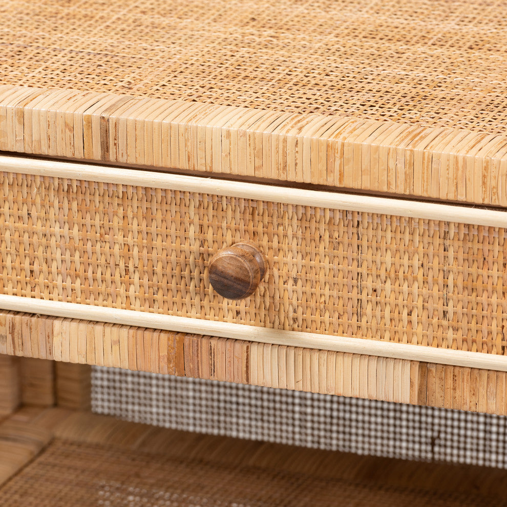 Ruby Mahogany & Rattan Collection, Console Table