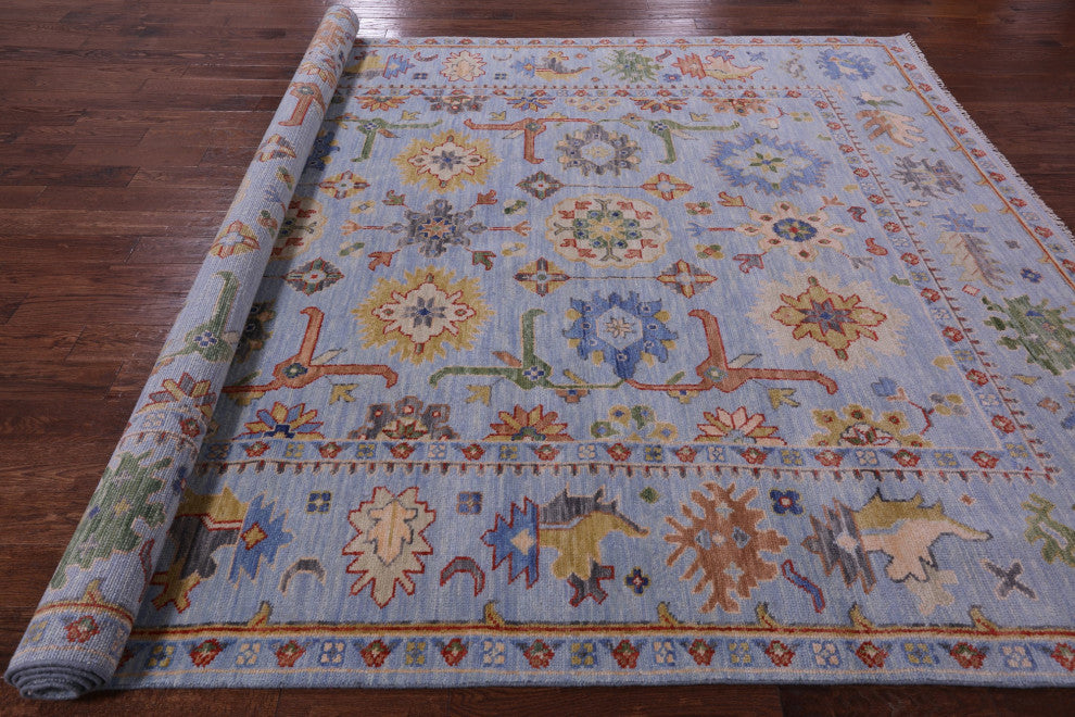 Turkish Oushak Hand-Knotted Wool Rug 9' 0" X 12' 3" - Q15418