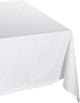 DII Poly Tablecloth White 60"x104", Seats 8-10