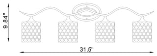 4-Light Dimmable Polished Chrome Vanity Light