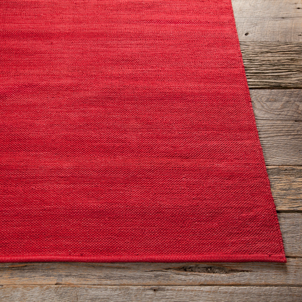India Contemporary Area Rug, Dark Red, 5'x7'6" Rectangle
