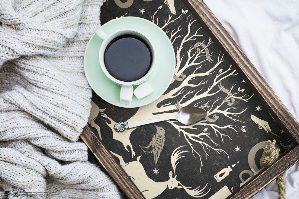 Harry Potter Horcrux Black Damask Peel and Stick Wallpaper