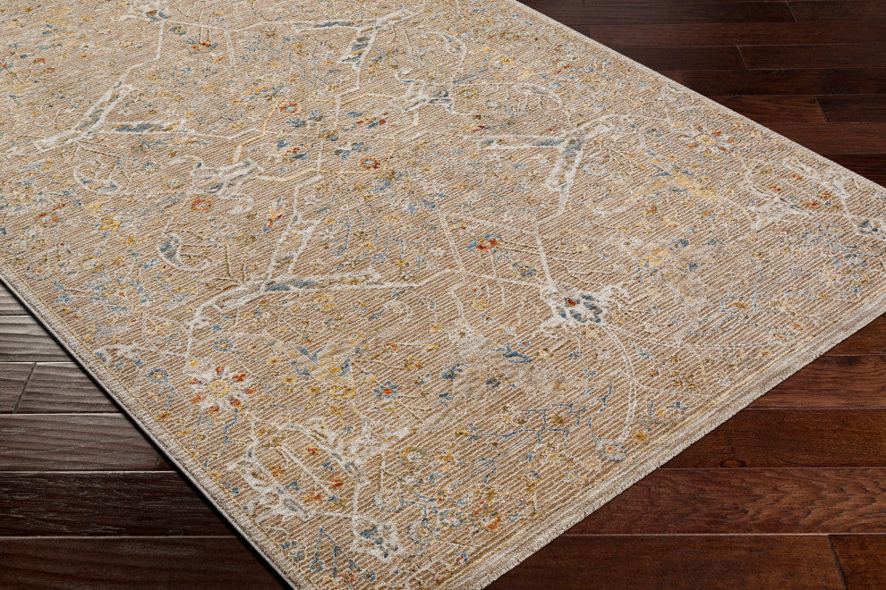 Reina REN-2300 Tan Machine Woven 5' x 7'5" Rug