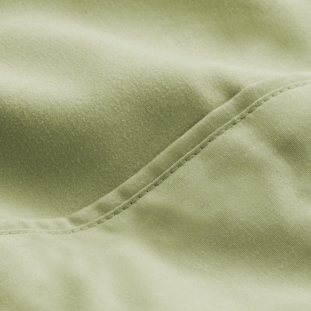 Bare Home 1800 Microfiber Sheet Set, Sage, Twin