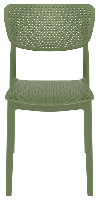 Lucy Outdoor Dining Chair, Set of 2, Olive Green
