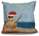 Decorative Outdoor Holiday Pillow Geometric Print, Taupe, 18"x18"