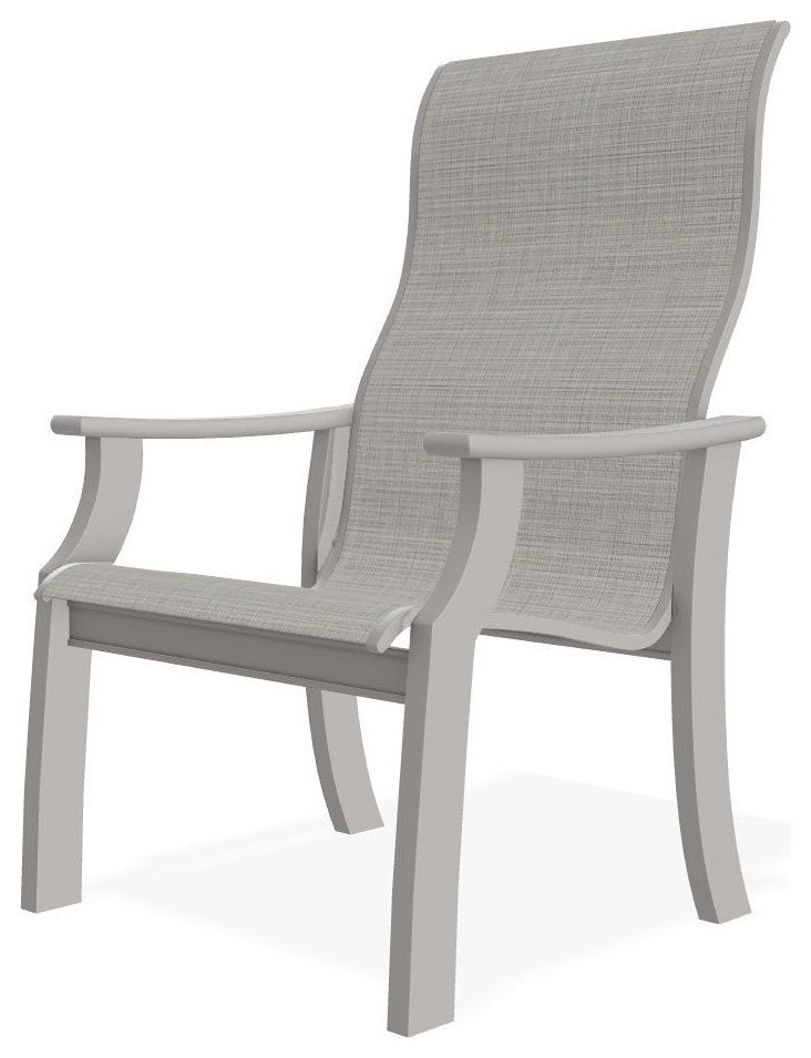 St. Catherine Sling Outdoor Armchair, Deacon/Warm Gray