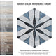 Cassis Hex Flower Black Porcelain Floor and Wall Tile Sample