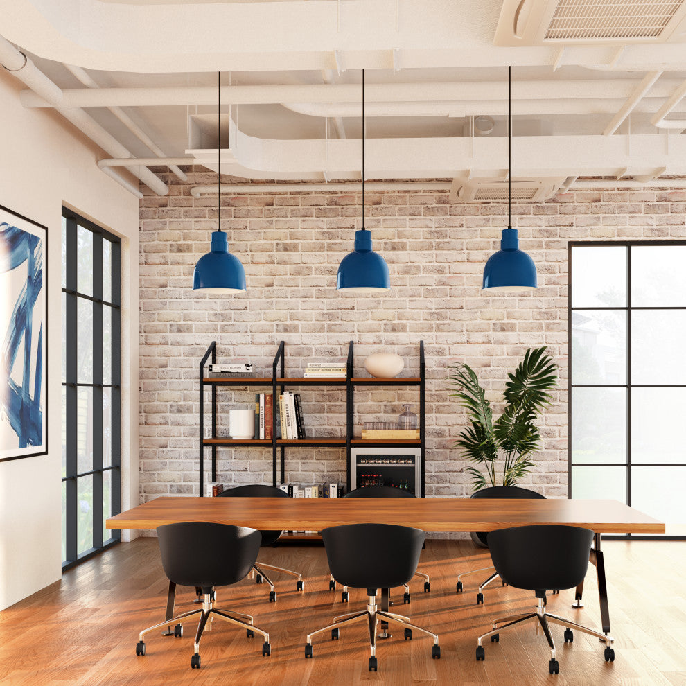 R Series Collection  10" Corded RLM Pendant, Navy Blue