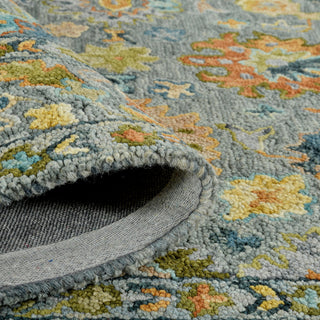 Jackson Traditional Gray Hand-Hooked Area Rug 3'6" x 5'6"