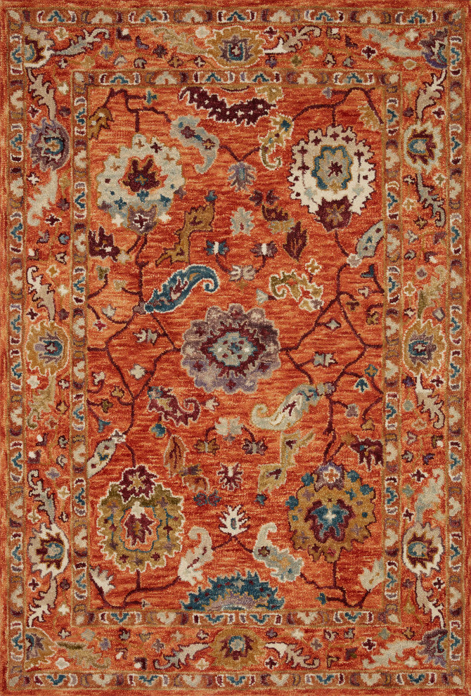 Loloi Padma Orange / Multi 2'-0" x 5'-0" Area Rug