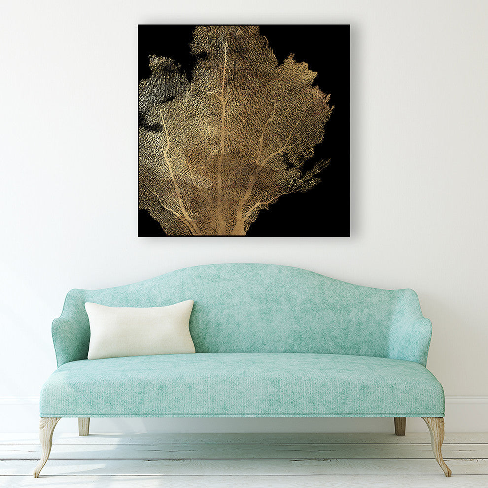 "Honey Comb Coral I" Art block Framed Canvas, 20"x20"
