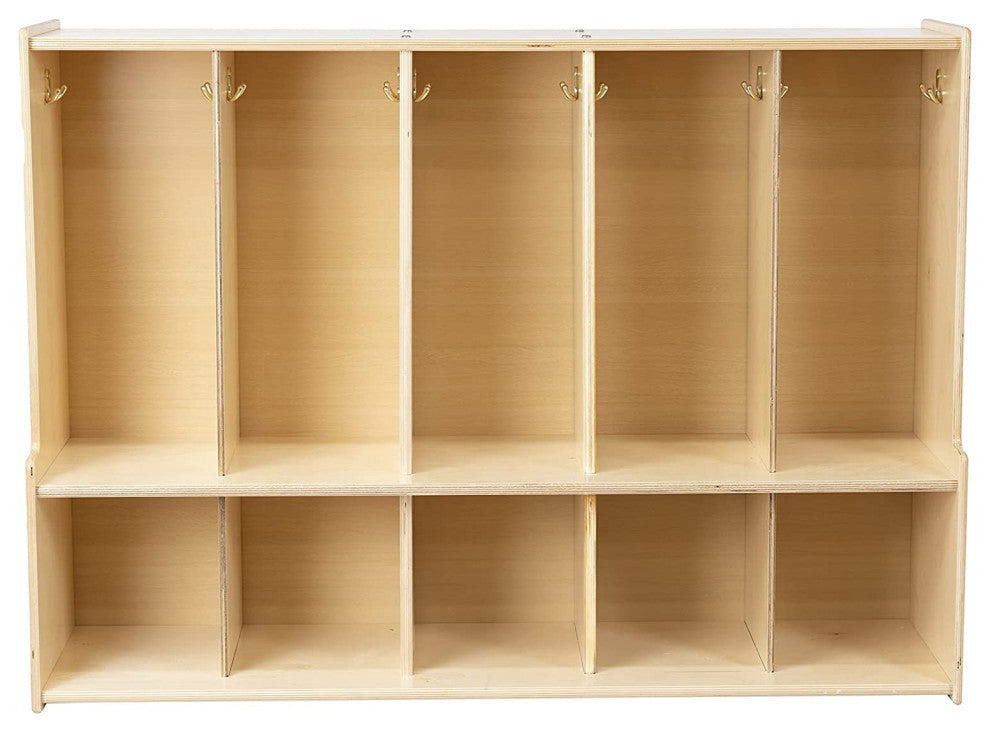 5 Section Locker and Bench Cubby Storage Organizer