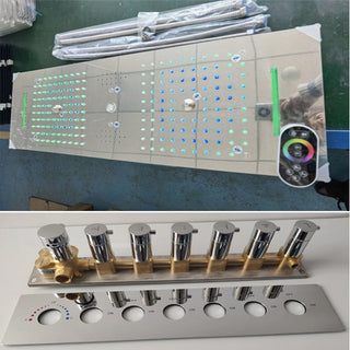 Musical Shower System With Hand Shower, Style E, Remote Control Light