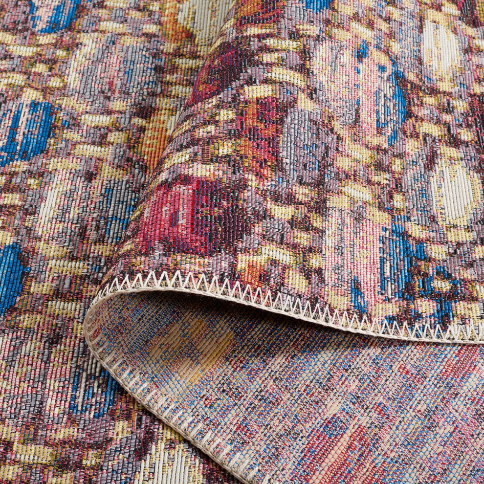 Safavieh Barbados Collection Indoor-Outdoor, BAR546 Rug, Purple/Green/Rust, 4'x6'