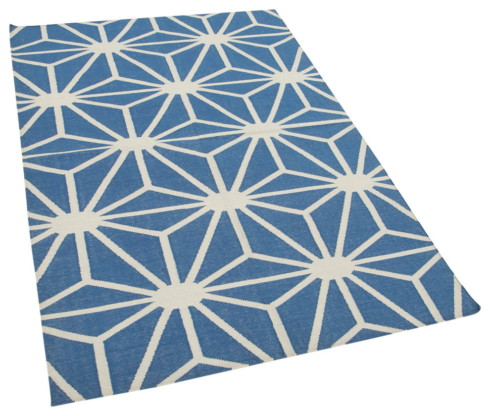 Rug N Carpet - Handmade Wool 3' 8'' x 5' 6'' Flatweave Dhurrie Kilim Rug
