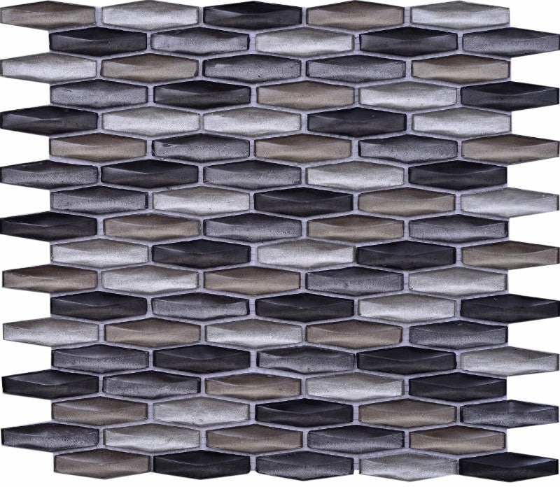 12.18"x12.18" Excalibur Artistic Glass Mosaic, Set of 4, Galahad