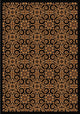 Any Day Matinee Rug, Antique-Style Scroll, Black, 5'4"x7'8"