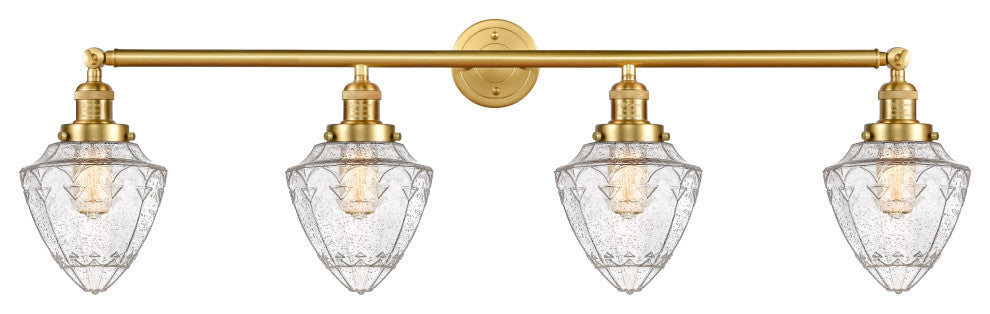 Innovations 215-SG-G664-7 4 Light Bath Vanity Light, Satin Gold