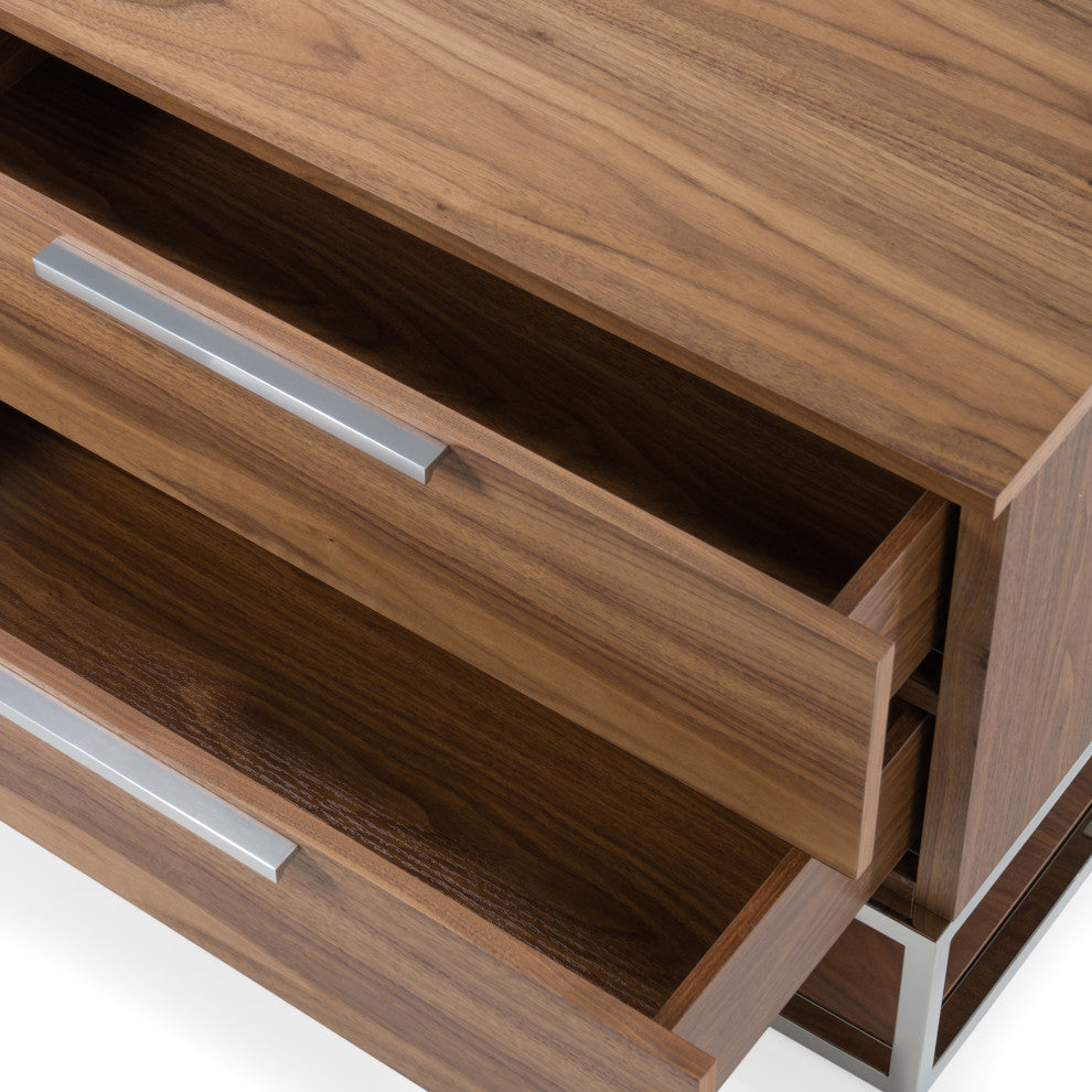 Modrest Helenora Modern Walnut Nightstand