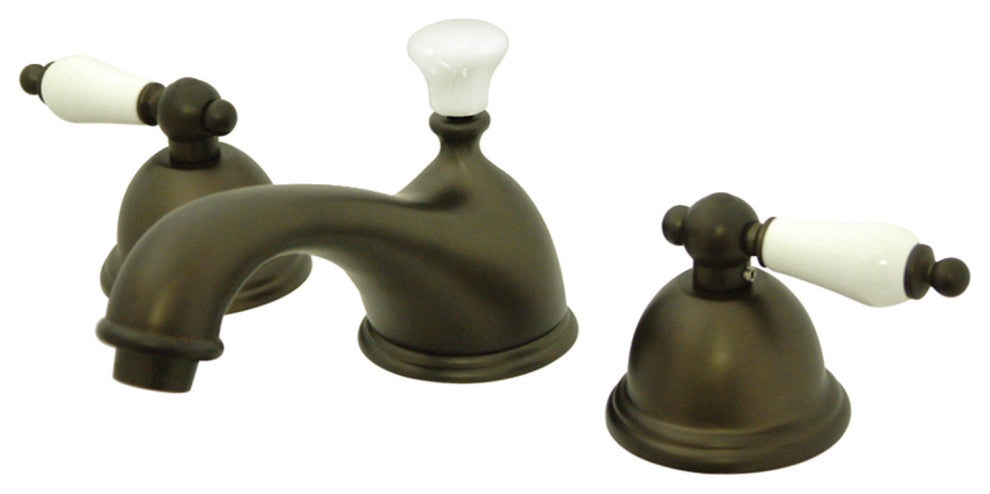 Kingston Brass Widespread Bathroom Faucet With Brass Pop-Up, Oil Rubbed Bronze