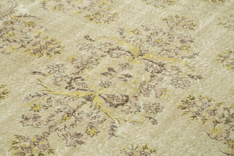 Rug N Carpet - Handmade Oriental 6' 9" x 10' 3" Unique Vintage Rug
